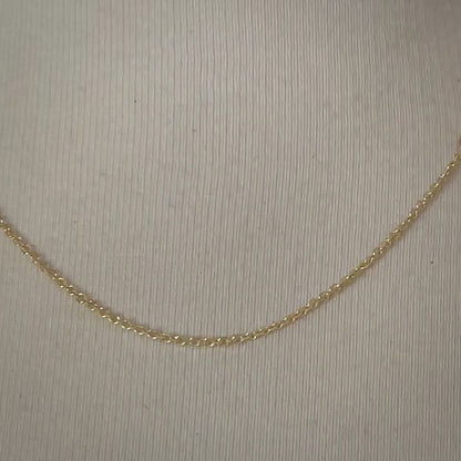 14K Yellow Gold 1.45mm Diamond Cut Cable Bracelet Anklet Choker Necklace Pendant Chain