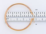 Carica l&#39;immagine nel visualizzatore di Gallery, 14K Rose Gold Classic Round Hoop Earrings 44mm x 2.5mm
