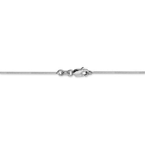 14k white gold 0.80mm octagonal snake bracelet anklet choker necklace pendant chain