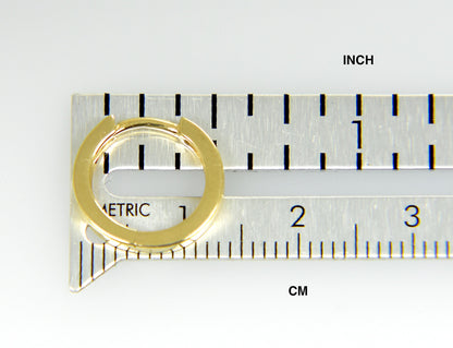 14k yellow gold classic huggie hinged hoop earrings 13mm x 13mm x 2mm