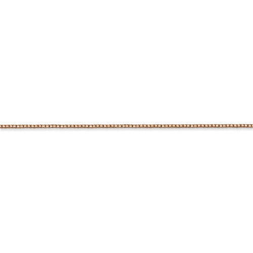 14k rose gold 0.9mm box link bracelet anklet choker necklace pendant chain