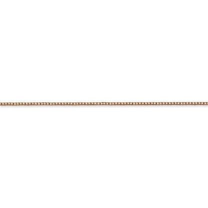 14k rose gold 0.9mm box link bracelet anklet choker necklace pendant chain