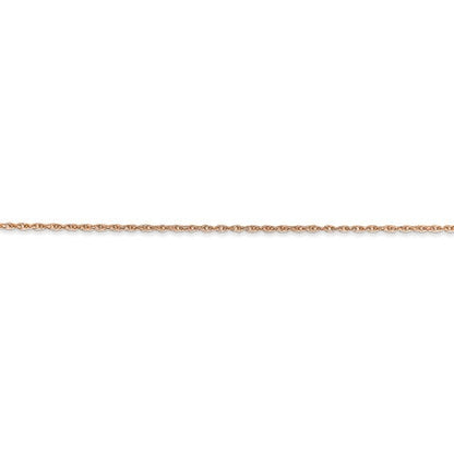 14k rose gold 0.8mm rope necklace choker pendant chain