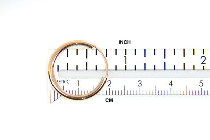 14k rose gold classic endless round hoop earrings 19mm x 2mm