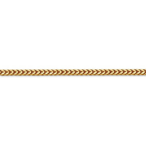 14k yellow gold 2.5mm franco bracelet anklet choker necklace pendant chain