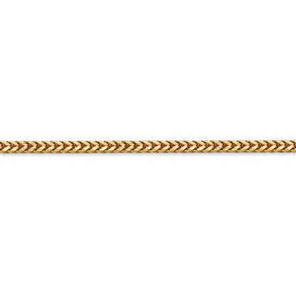 14k yellow gold 2.5mm franco bracelet anklet choker necklace pendant chain