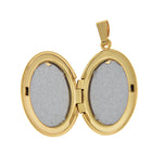 Load image into Gallery viewer, 14k Yellow Gold 17mm x 22mm Oval Locket Pendant Charm Engraved Personalized Monogram
