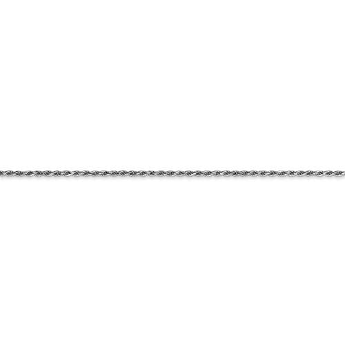 10k white gold 1.20mm polished diamond cut rope choker necklace pendant chain