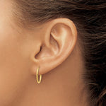 Charger l&#39;image dans la galerie, 14k Yellow Gold Round Endless Hoop Earrings 15mm x 1.25mm
