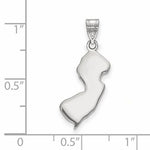 Load image into Gallery viewer, 14K Gold or Sterling Silver New Jersey NJ State Map Pendant Charm Personalized Monogram
