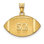 將圖片載入圖庫檢視器 14k 10k Gold Sterling Silver Football Personalized Engraved Pendant
