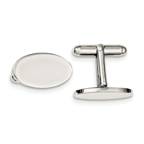sterling silver oval cufflinks cuff links engraved personalized monogram