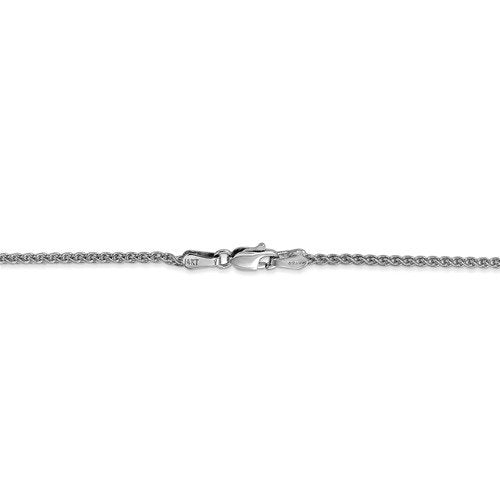 14k white gold 1.65mm spiga wheat bracelet anklet choker necklace pendant chain