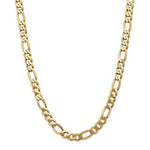 画像をギャラリービューアに読み込む, 14K Yellow Gold 8.75mm Flat Figaro Bracelet Anklet Choker Pendant Necklace Chain
