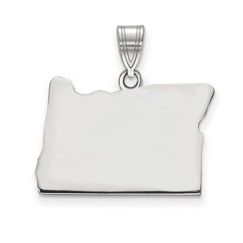 14k gold or sterling silver oregon or state map pendant charm personalized monogram