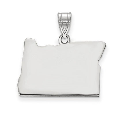 14k gold or sterling silver oregon or state map pendant charm personalized monogram
