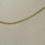 비디오를 갤러리 뷰어 14K Yellow Gold 1.9mm Box Bracelet Anklet Choker Necklace Pendant Chain에 로드 및 재생
