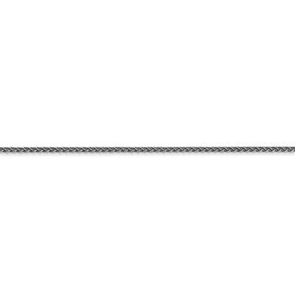 14k white gold 1.25mm spiga wheat bracelet anklet choker necklace pendant chain