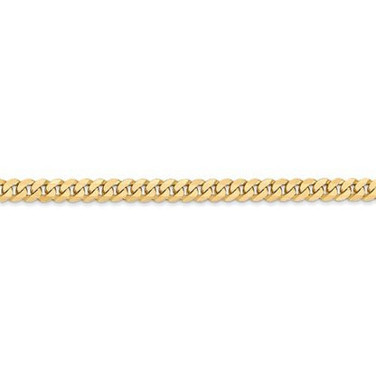 14k yellow gold 3.2mm beveled curb link bracelet anklet choker necklace pendant chain