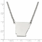Load image into Gallery viewer, 14K Gold or Sterling Silver Arkansas AR State Necklace Personalized Monogram
