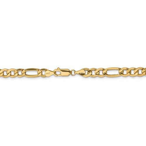 14K Yellow Gold 6mm Lightweight Figaro Bracelet Anklet Choker Necklace Chain