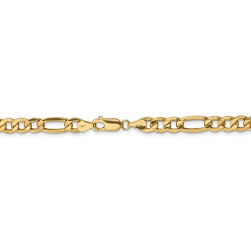14k yellow gold 6mm lightweight figaro bracelet anklet choker necklace chain