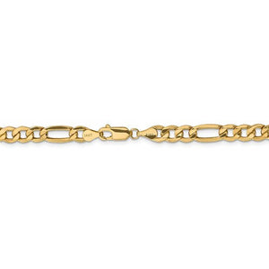 14K Yellow Gold 6mm Lightweight Figaro Bracelet Anklet Choker Necklace Chain