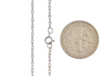Carica l&#39;immagine nel visualizzatore di Gallery, 14k White Gold 1.15mm Cable Rope Necklace Choker Pendant Chain

