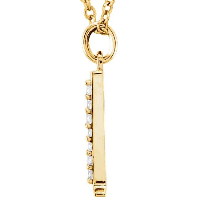 14k yellow rose white gold .04 ctw diamond tiny petite lowercase letter l initial alphabet pendant charm necklace
