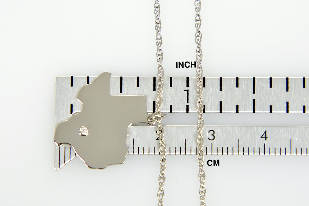14k 10k yellow rose white gold diamond silver texas tx state map personalized city necklace