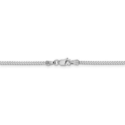 14k white gold 1.3mm franco bracelet anklet necklace pendant chain