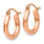 Lade das Bild in den Galerie-Viewer, 14K Rose Gold Classic Round Hoop Earrings 15mm x 3mm

