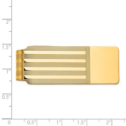 14k solid yellow gold money clip personalized engraved monogram