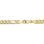 Загрузить изображение в средство просмотра галереи, 14K Yellow Gold 5.25mm Flat Figaro Bracelet Anklet Choker Necklace Pendant Chain

