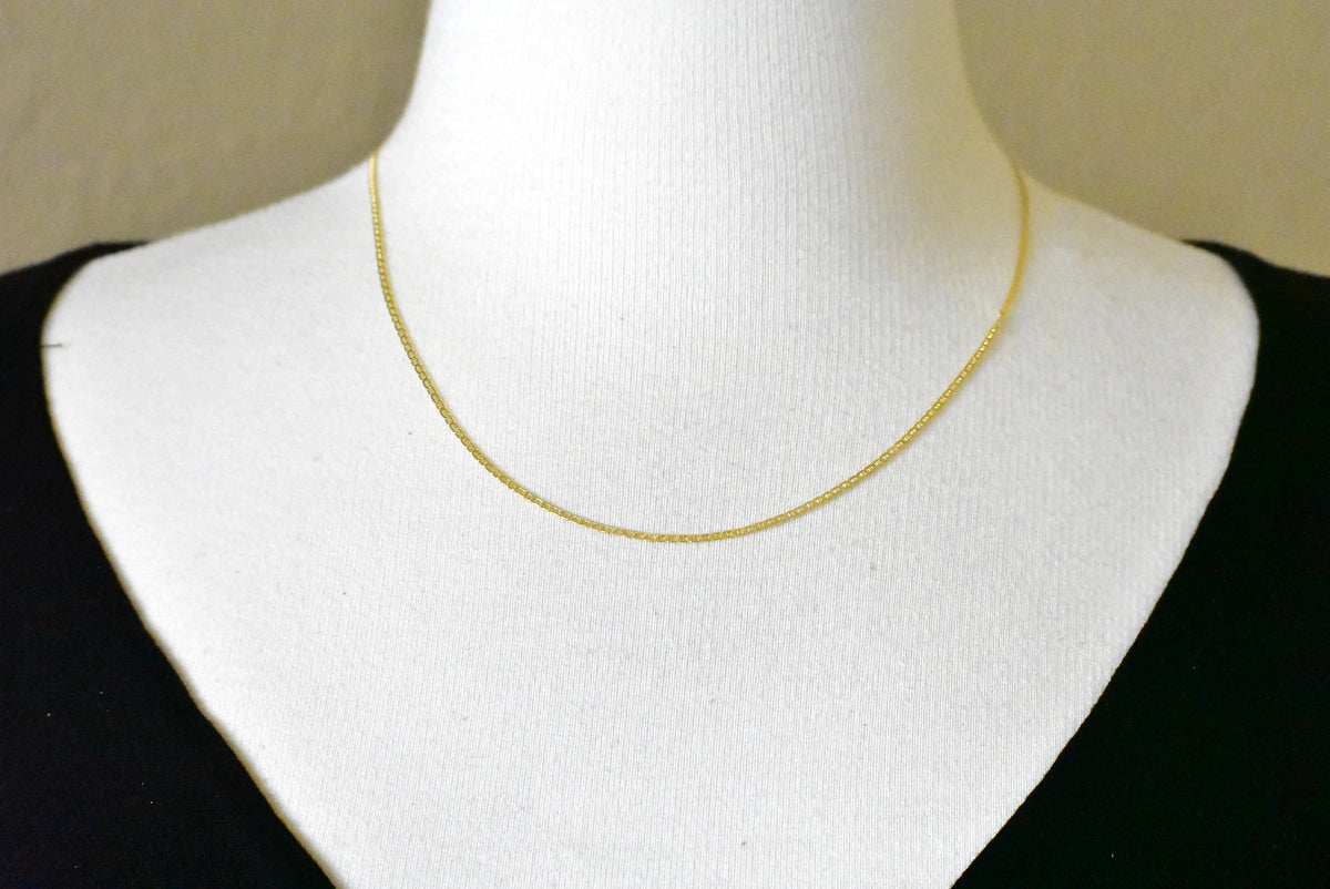 14k yellow gold 1.5mm flat anchor link bracelet anklet choker necklace pendant chain