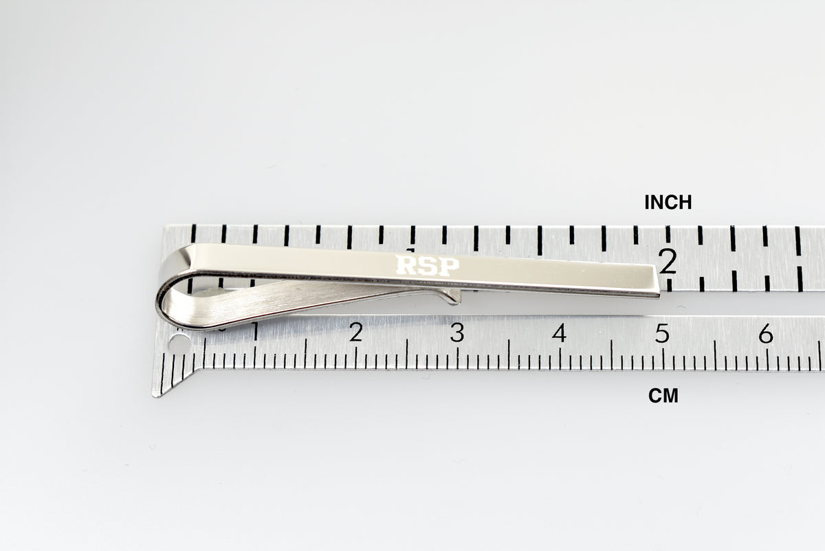 sterling silver engravable tie bar clip personalized engraved monogram