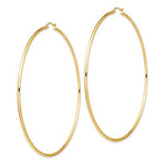 Load image into Gallery viewer, 14K Yellow Gold Extra Large Diameter 87mm x 2mm Classic Round Hoop Earrings 3.4 inches Giant Size Super Wide
