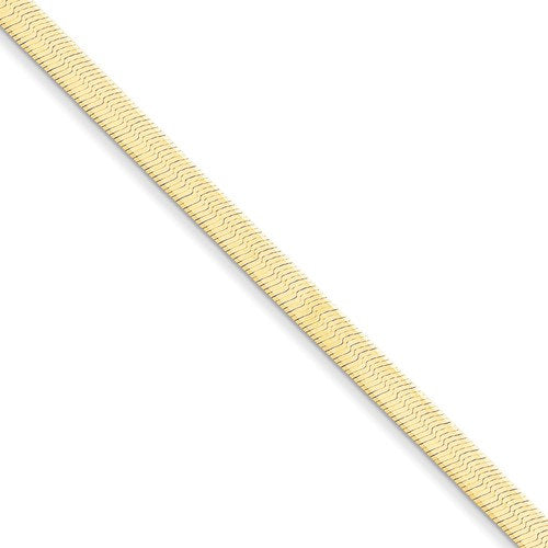14k yellow gold 4mm silky herringbone bracelet anklet choker necklace pendant chain