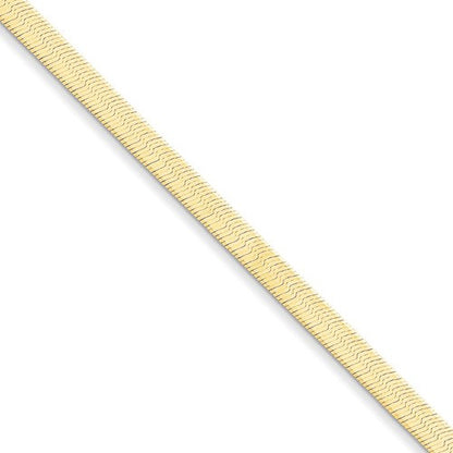 14k yellow gold 4mm silky herringbone bracelet anklet choker necklace pendant chain