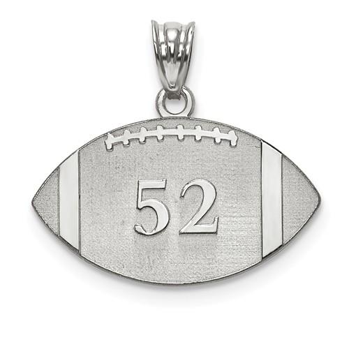 14k 10k Gold Sterling Silver Football Personalized Engraved Pendant