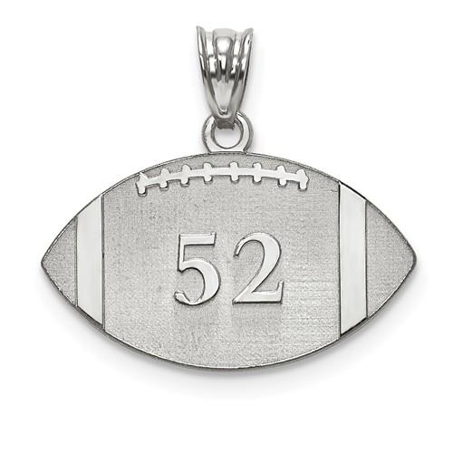 14k 10k gold sterling silver football personalized engraved pendant