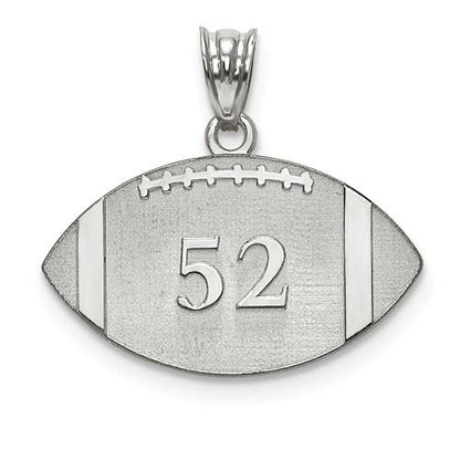14k 10k gold sterling silver football personalized engraved pendant