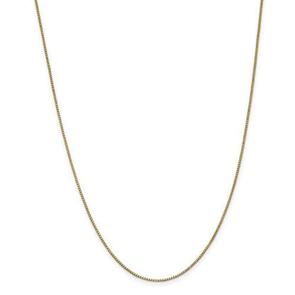 14k yellow gold 1mm box bracelet anklet choker necklace pendant chain