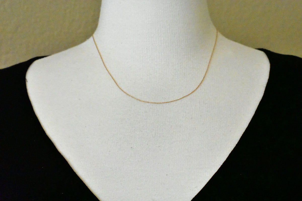 14k rose gold 0.70mm rope bracelet anklet choker necklace pendant chain