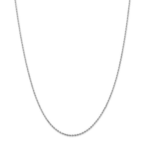 14k white gold 1.5mm diamond cut rope bracelet anklet choker necklace pendant chain