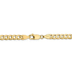 Afbeelding in Gallery-weergave laden, 14K Yellow Gold 4.5mm Open Concave Curb Bracelet Anklet Choker Necklace Pendant Chain
