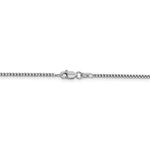 Afbeelding in Gallery-weergave laden, 14K White Gold 1.5mm Round Box Bracelet Anklet Choker Necklace Pendant Chain Lobster Clasp
