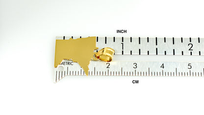 14k gold or sterling silver minnesota mn state map pendant charm personalized monogram