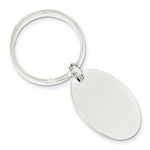 Загрузить изображение в средство просмотра галереи, Engravable Sterling Silver Oval Key Holder Ring Keychain Personalized Engraved Monogram
