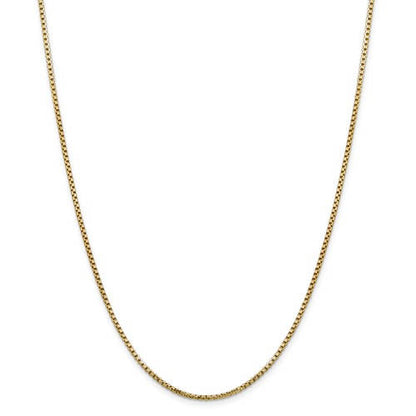 14k yellow gold 1.75mm round box bracelet anklet choker necklace pendant chain lobster clasp
